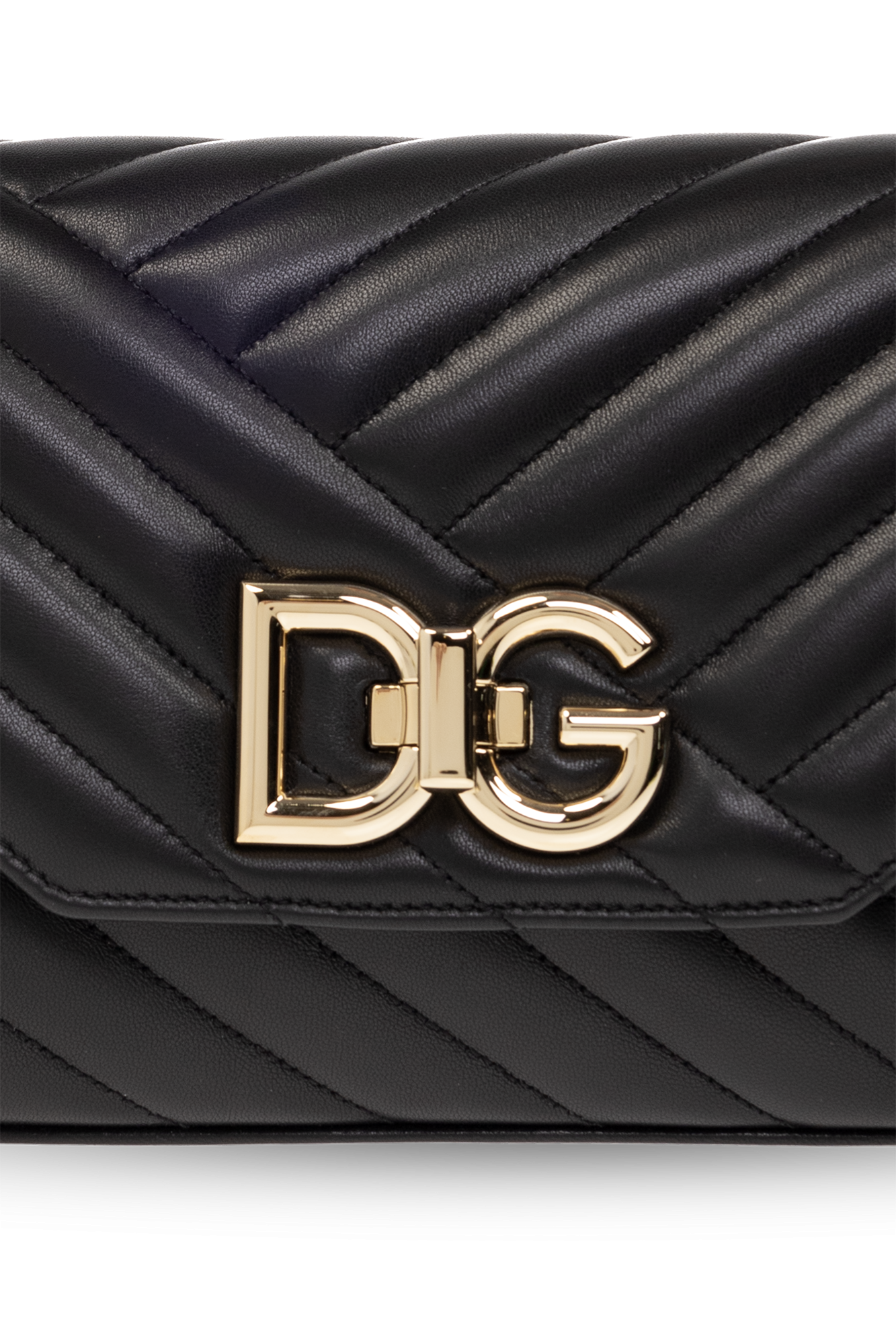 D & newest G Dolce and Gabbana Leather Layered Look Shoulder Bag